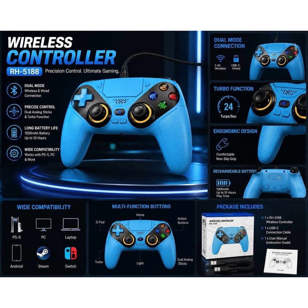 RGB Wireless Controller RH-5188